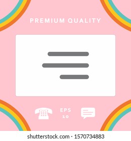 Modern hamburger menu icon for mobile apps and websites. Graphic elements for your design