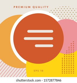 Modern hamburger menu icon for mobile apps and websites. Graphic elements for your design