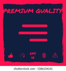 Modern hamburger menu icon for mobile apps and websites. Graphic elements for your design