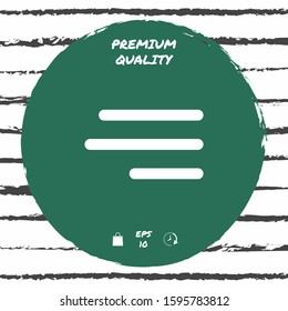 Modern hamburger menu icon for mobile apps and websites. Graphic elements for your design