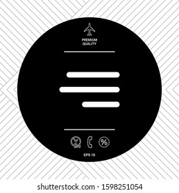 Modern hamburger menu icon for mobile apps and websites. Graphic elements for your design