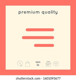 Modern hamburger menu icon for mobile apps and websites. Graphic elements for your design