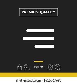 Modern hamburger menu icon for mobile apps and websites. Graphic elements for your design