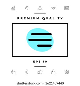 Modern hamburger menu icon for mobile apps and websites. Graphic elements for your design