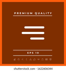Modern hamburger menu icon for mobile apps and websites. Graphic elements for your design