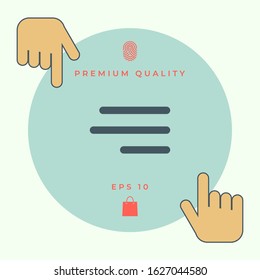 Modern hamburger menu icon for mobile apps and websites. Graphic elements for your design