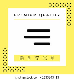 Modern hamburger menu icon for mobile apps and websites. Graphic elements for your design