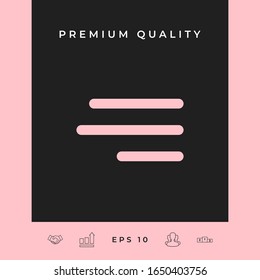 Modern hamburger menu icon for mobile apps and websites. Graphic elements for your design
