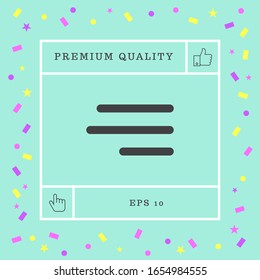 Modern hamburger menu icon for mobile apps and websites. Graphic elements for your design