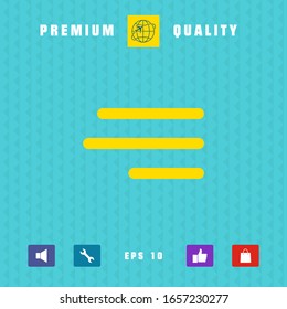 Modern hamburger menu icon for mobile apps and websites. Graphic elements for your design