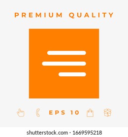 Modern hamburger menu icon for mobile apps and websites. Graphic elements for your design
