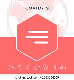 Modern hamburger menu icon for mobile apps and websites. Graphic elements for your design