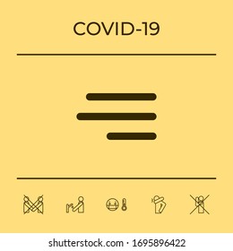 Modern hamburger menu icon for mobile apps and websites. Graphic elements for your design