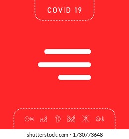 Modern hamburger menu icon for mobile apps and websites. Graphic elements for your design