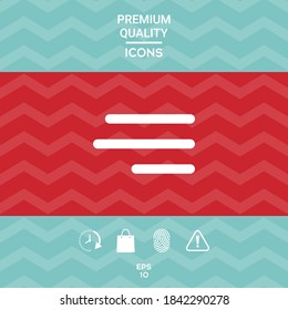 Modern hamburger menu icon for mobile apps and websites. Graphic elements for your design
