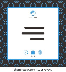 Modernes Hamburger Menüsymbol für mobile Apps und Websites