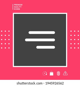 Modernes Hamburger Menüsymbol für mobile Apps und Websites