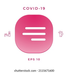 Modern hamburger menu icon for mobile apps and websites