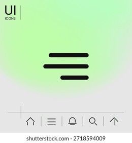 Icono moderno del menú de la hamburguesa para los App móviles y los Sitios web