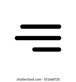 Modern hamburger menu icon for mobile apps and websites