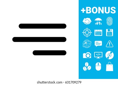 Modern hamburger menu icon for mobile apps and websites
