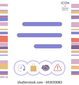 Modern hamburger menu icon for mobile apps and websites