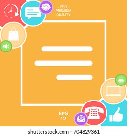 Modern hamburger menu icon for mobile apps and websites