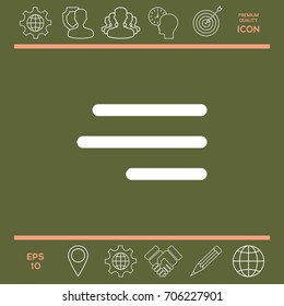 Modern hamburger menu icon for mobile apps and websites