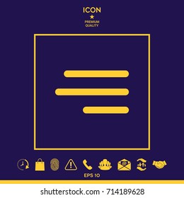 Modern hamburger menu icon for mobile apps and websites