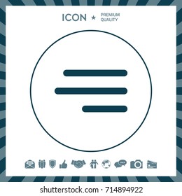 Modern hamburger menu icon for mobile apps and websites