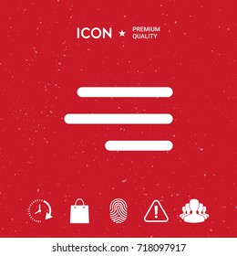 Modern hamburger menu icon for mobile apps and websites