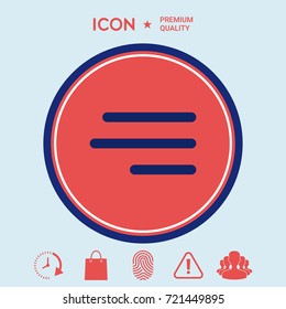 Modern hamburger menu icon for mobile apps and websites