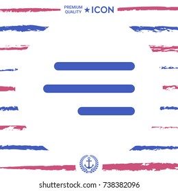Modern hamburger menu icon for mobile apps and websites