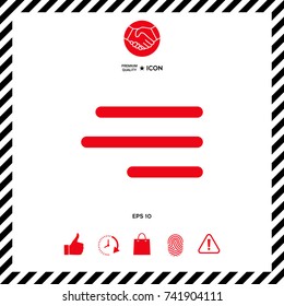 Modern hamburger menu icon for mobile apps and websites