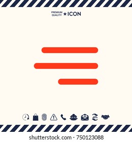 Modern hamburger menu icon for mobile apps and websites