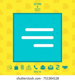 Modern hamburger menu icon for mobile apps and websites