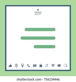 Modern hamburger menu icon for mobile apps and websites