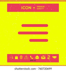 Modern hamburger menu icon for mobile apps and websites