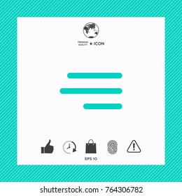 Modern hamburger menu icon for mobile apps and websites