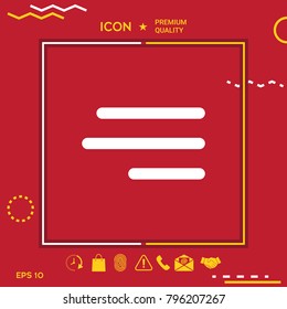 Modern hamburger menu icon for mobile apps and websites