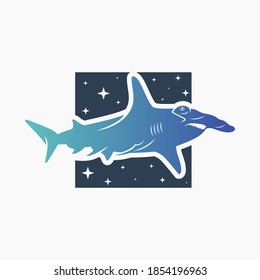 Modern Hammerhead Shark Logo Design