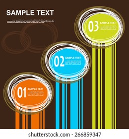 modern hand draw form circle infographic as 3 subject element