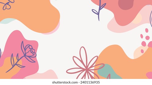 Modern hand drawing various shapes and doodle objects abstract background. Trendy modern contemporary vector illustration