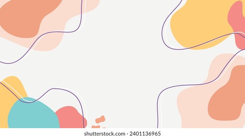 Moderno dibujo a mano de varias formas y objetos de doodle fondo abstracto. Ilustración contemporánea del vector moderna
