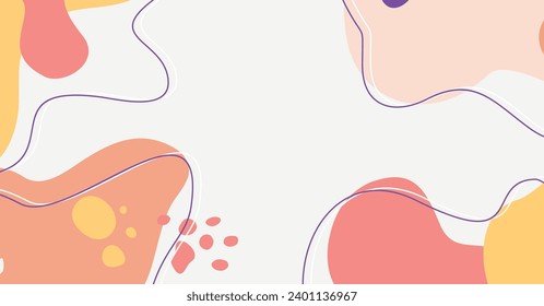 Modern hand drawing various shapes and doodle objects abstract background. Trendy modern contemporary vector illustration