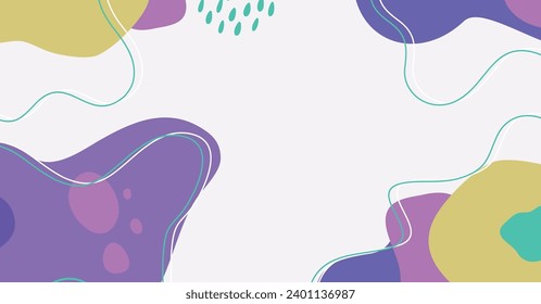 Modern hand drawing various shapes and doodle objects abstract background. Trendy modern contemporary vector illustration