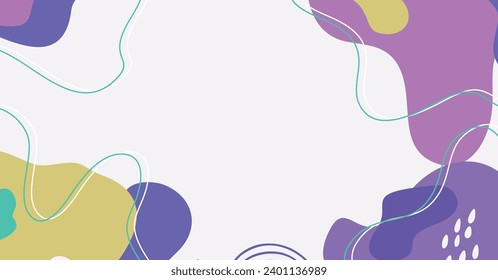 Modern hand drawing various shapes and doodle objects abstract background. Trendy modern contemporary vector illustration