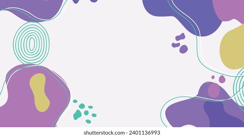 Modernes Handzeichnen verschiedener Formen und doodle Objekte abstrakter Hintergrund. Moderne, moderne Vektorgrafik