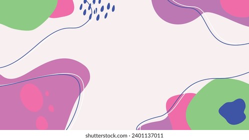Modernes Handzeichnen verschiedener Formen und doodle Objekte abstrakter Hintergrund. Moderne, moderne Vektorgrafik