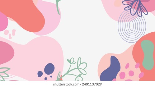 Moderno dibujo a mano de varias formas y objetos de doodle fondo abstracto. Ilustración contemporánea del vector moderna